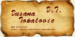 Dušana Topalović vizit kartica